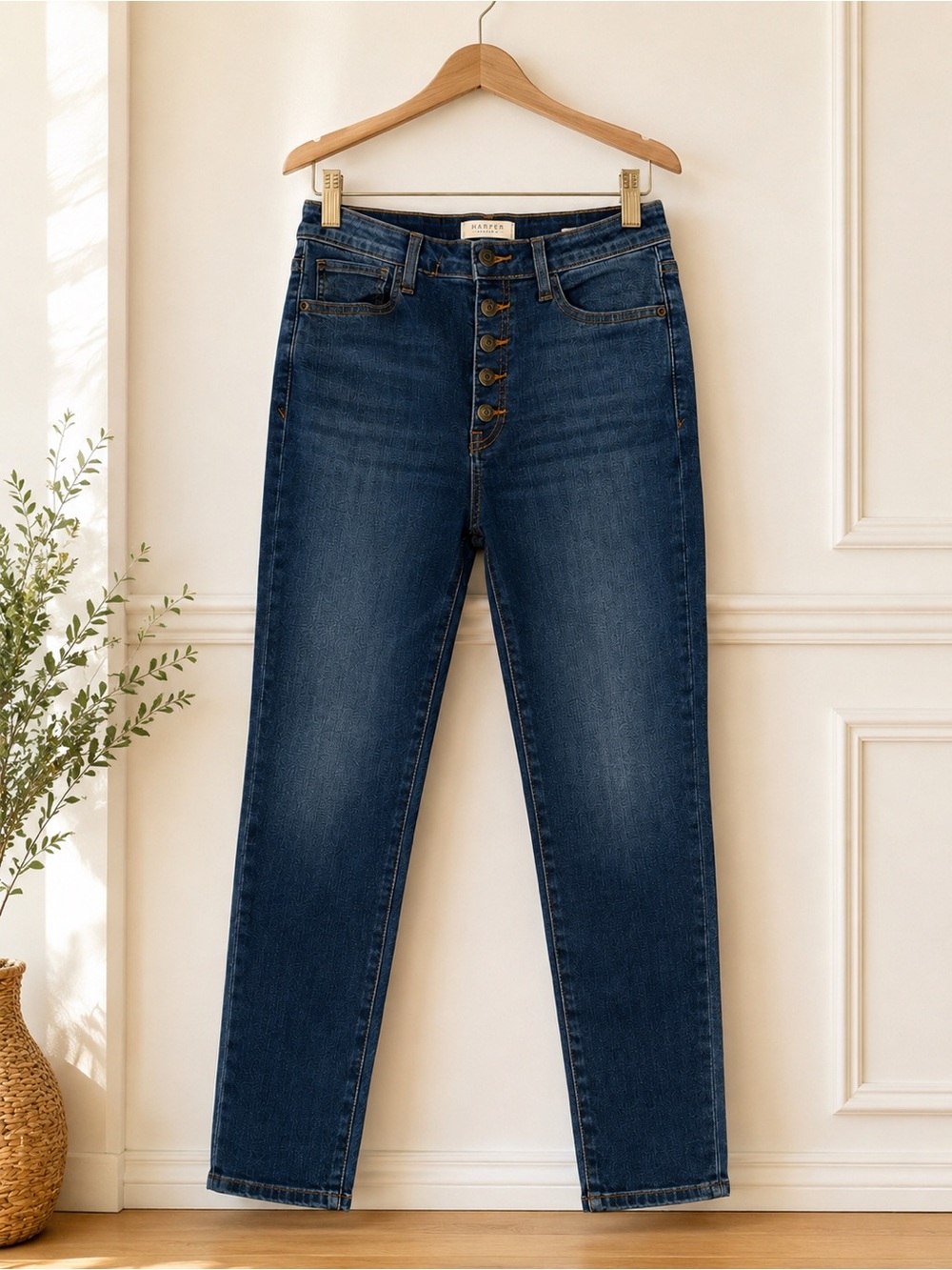 NWT Francesca’s Harper Heritage High Rise Skinny Jeans Size 30 Dark Wash